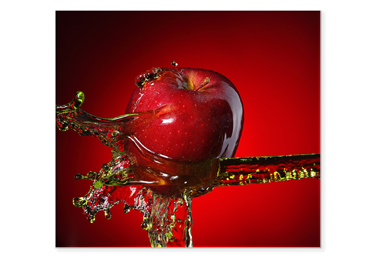 Kochfeldabdeckung aus Glas Motiv Apfel 