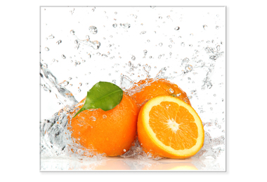 Kochfeldabdeckung aus Glas Motiv Orange 