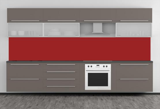 Küchenrückwand Glas rot - RAL 3001 (Signalrot)