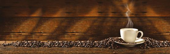 Wandbild aus Glas, Motiv Kaffee 